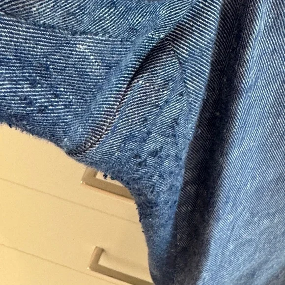 Veronica Beard Chambray Cropped Pants - Size 16 - Picture 11 of 13